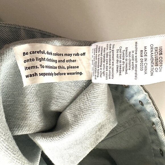 Women's Pacsun Size 27 Light Blue Distressed Zipper Down Denim Jean Skirt - Picture 6 of 7